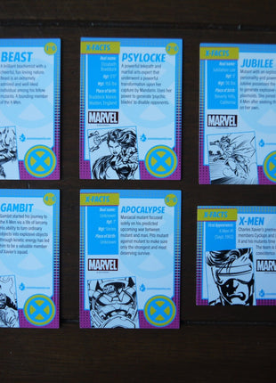 Essential Sequential Andy Kubert Kickstarter X - men Trading Card set of 6 - Mycomicshop.be