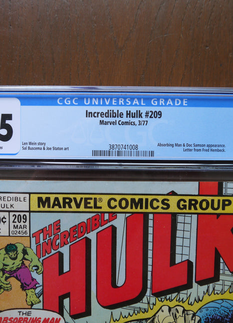 Incredible Hulk (1962 1st Series) #209 CGC 6.5 - Mycomicshop.be