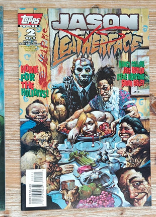 Jason vs. Leatherface (Topps, 1995) Complete set - Mycomicshop.be