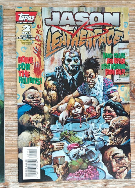 Jason vs. Leatherface (Topps, 1995) Complete set - Mycomicshop.be