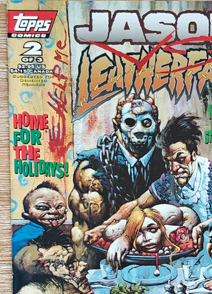 Jason vs. Leatherface (Topps, 1995) Complete set - Mycomicshop.be