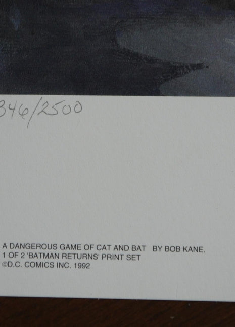 Limited Poster A dangerous game of cat and bat Batman Returns 1992 Bob Kane - Mycomicshop.be