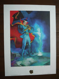 Limited Poster Dr Strange conjuring Clea 1987 Signed Kevin Nowlan - Mycomicshop.be