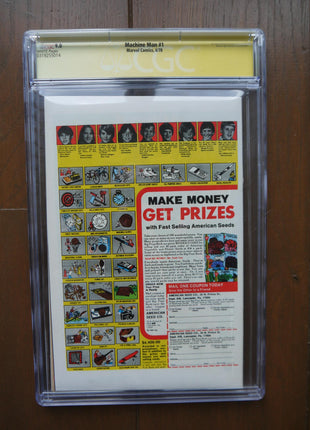 Machine Man (1978 1st Series) #1 CGC 9.0 Signed Stan Lee - Mycomicshop.be