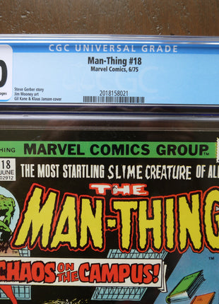 Man-Thing (1974 1st Series) #18 CGC 9.0 - Mycomicshop.be