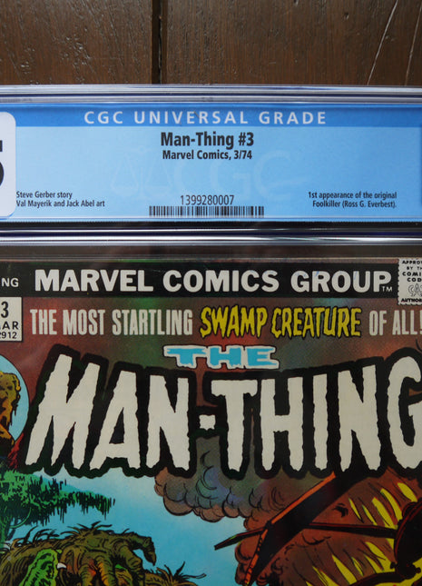 Man-Thing (1974 1st Series) #3 CGC 7.5 - Mycomicshop.be