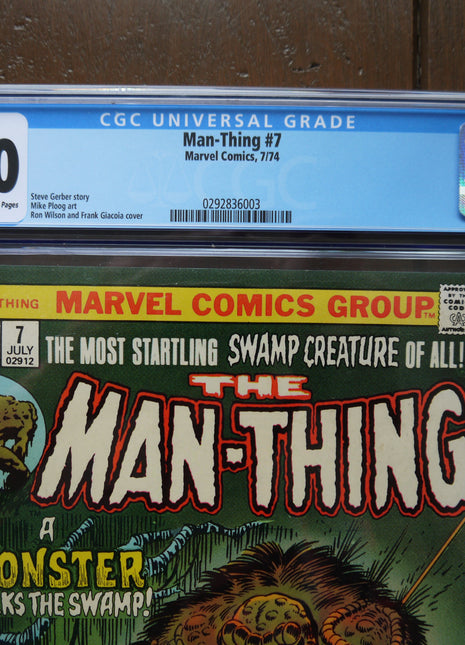 Man-Thing (1974 1st Series) #7 CGC 7.0 - Mycomicshop.be