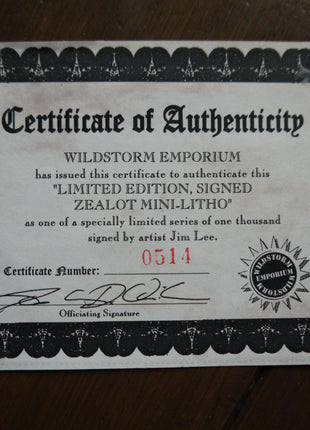 Mini - Litho Zealot Signed Jim Lee - Mycomicshop.be