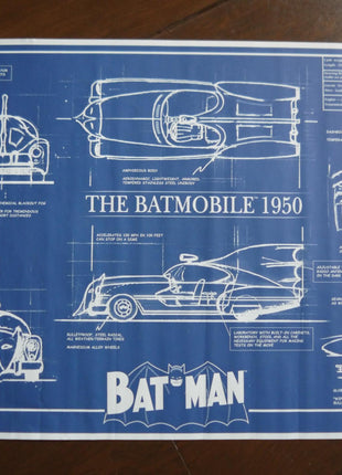 Poster Blueprint Batmobile 1950 (2019) - Mycomicshop.be