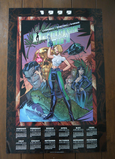 Poster Danger Girl Calendar 1999 Campbell - Mycomicshop.be