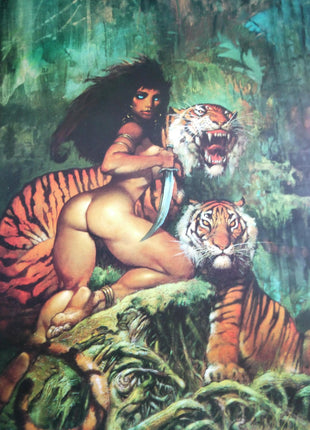 Poster Jungle Girl with Tigers 1999 Simon Bisley - Mycomicshop.be