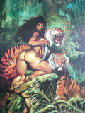 Poster Jungle Girl with Tigers 1999 Simon Bisley - Mycomicshop.be