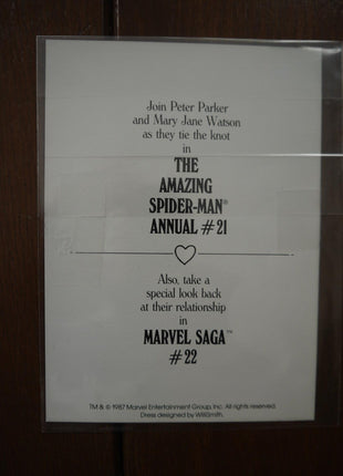 Poster Peter & Mary Jane Wedding 1987 Bill Sienkiewicz - Mycomicshop.be