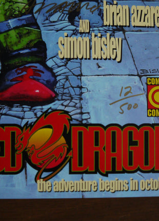 Promo Poster Red Dragon 1996 Bisley 2 x Signed - Mycomicshop.be