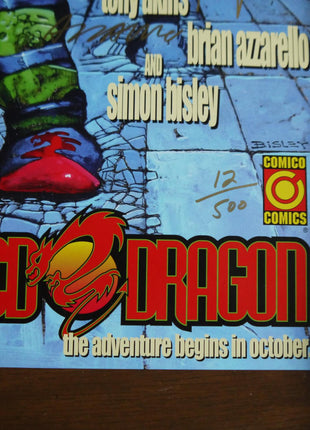Promo Poster Red Dragon 1996 Bisley 2 x Signed - Mycomicshop.be