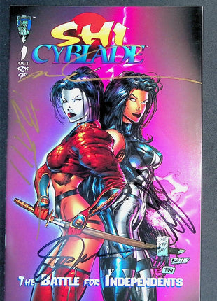 Shi Cyblade The Battle for Independents (1995) 1 (4x signed) - Mycomicshop.be