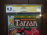Tarzan (1977 Marvel) #2 CGC 9.2 Signed by Roy Thomas - Mycomicshop.be