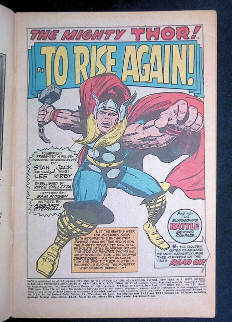 Thor (1962 Marvel 1st Series Journey Into Mystery) #151 - Mycomicshop.be