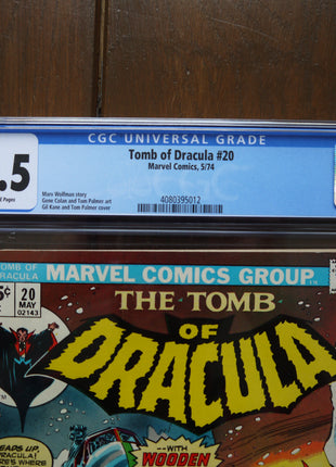 Tomb of Dracula (1972 1st Series) #20 CGC 7.5 - Mycomicshop.be