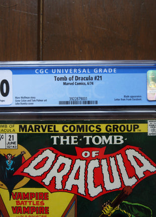 Tomb of Dracula (1972 1st Series) #21 CGC 5.0 - Mycomicshop.be