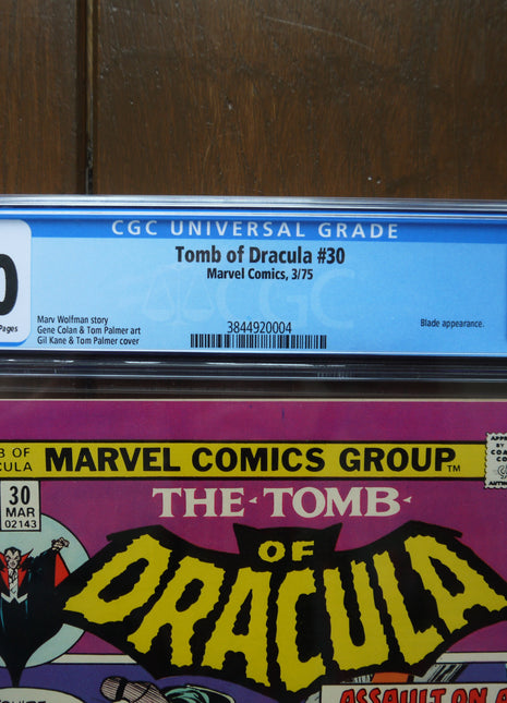 Tomb of Dracula (1972 1st Series) #30 CGC 8.0 - Mycomicshop.be