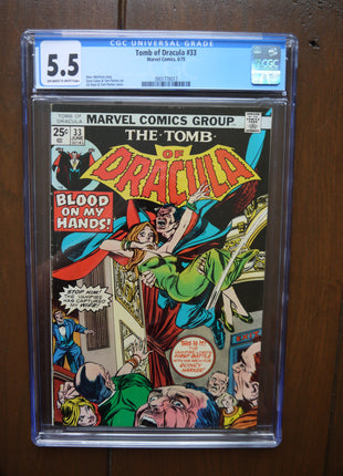 Tomb of Dracula (1972 1st Series) #33 CGC 5.5 - Mycomicshop.be