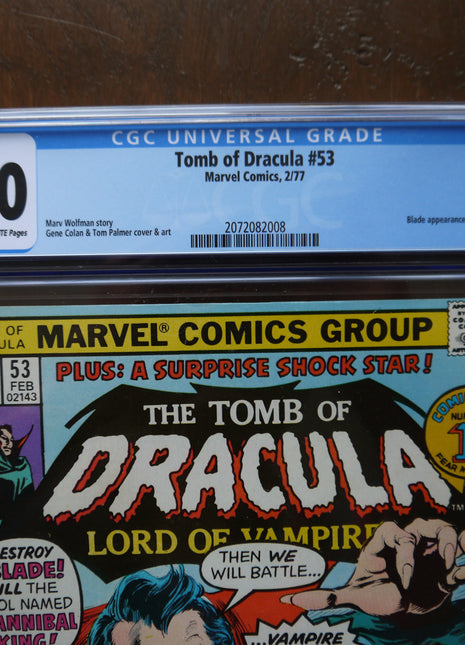 Tomb of Dracula (1972 1st Series) #53 CGC 8.0 - Mycomicshop.be