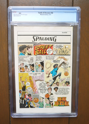 Tomb of Dracula (1972 1st Series) #58 CGC 8.0 - Mycomicshop.be