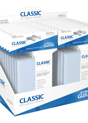 Ultimate Guard Classic Soft Sleeves Standard Size Transparent (100) - Mycomicshop.be