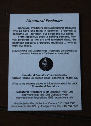 Unnatural Predator trading card set 1996 - Mycomicshop.be