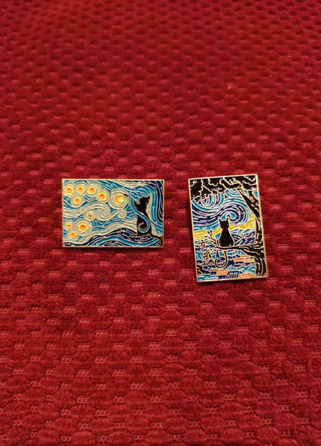 "Van Gogh Cats" Enamel Pin Set - Mycomicshop.be