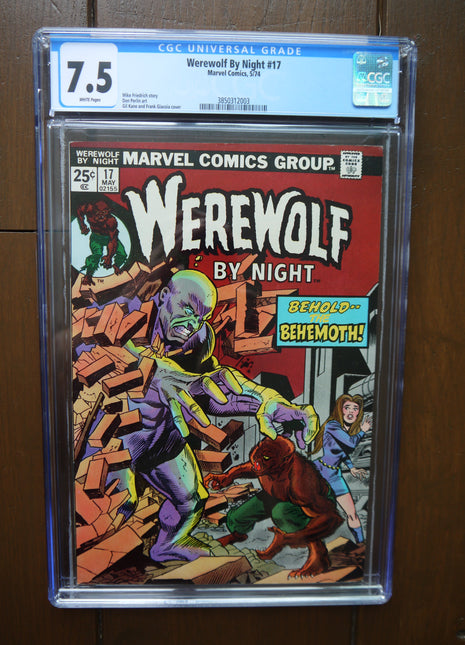 Werewolf by Night (1972 1st Series) #17 CGC 7.5 - Mycomicshop.be