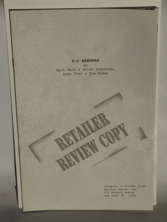 X-O Manowar (1996) Retailer Review Copy - Mycomicshop.be