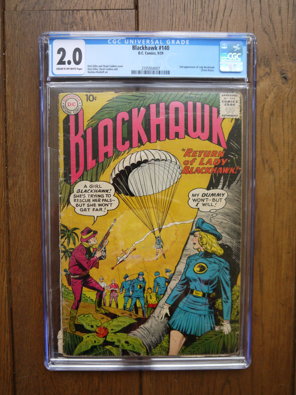 Blackhawk (1944 1st Series) #140 CGC 2.0 - Mycomicshop.be