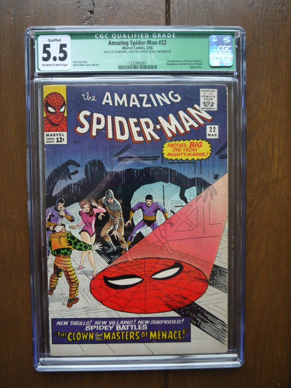 Amazing Spider-Man (1963 1st Series) #22 CGC 5.5 - Mycomicshop.be