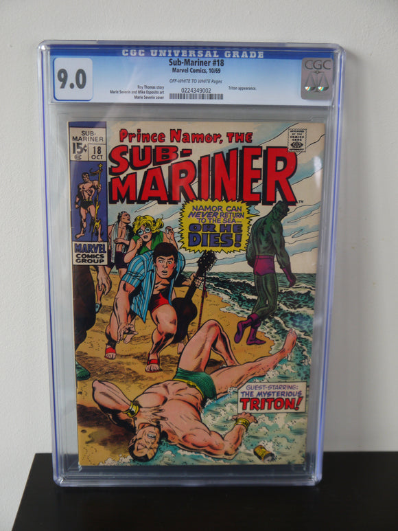 Sub-Mariner (1968 1st Series) #18 CGC 9.0 - Mycomicshop.be
