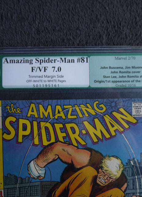 Amazing Spider-Man (1963 1st Series) #81 CGC 7.0 - Mycomicshop.be