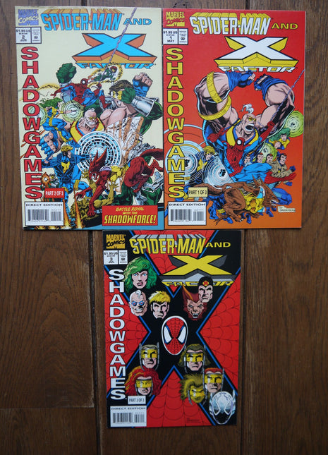 Spider-Man and X-Factor Shadowgames (1994) Complete Set - Mycomicshop.be