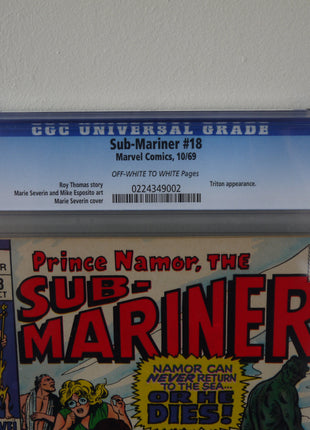 Sub-Mariner (1968 1st Series) #18 CGC 9.0 - Mycomicshop.be