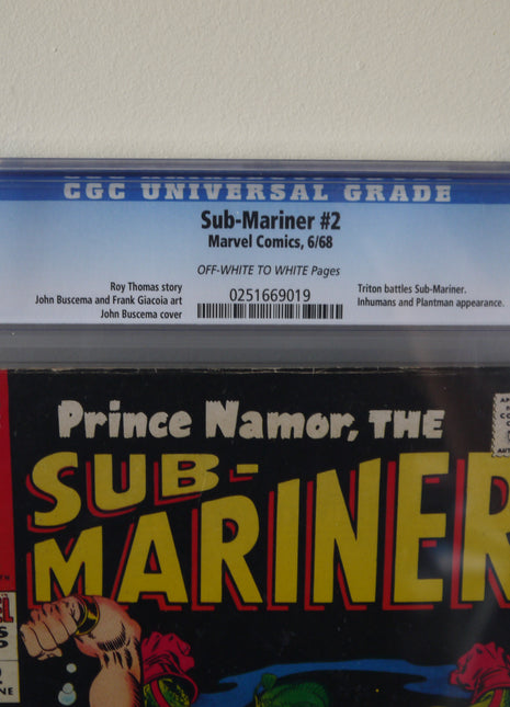 Sub-Mariner (1968 1st Series) #2 CGC 6.0 - Mycomicshop.be