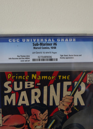 Sub-Mariner (1968 1st Series) #6 CGC 8.5 - Mycomicshop.be